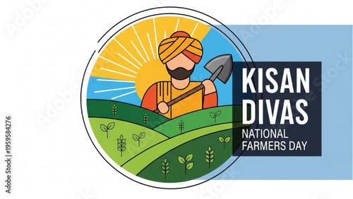 Farmers celebrate Kisan Divas with tools and crops in fields