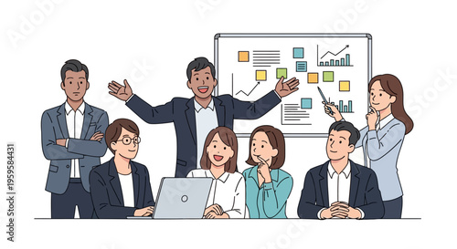 Business team meeting presentation brainstorming strategy