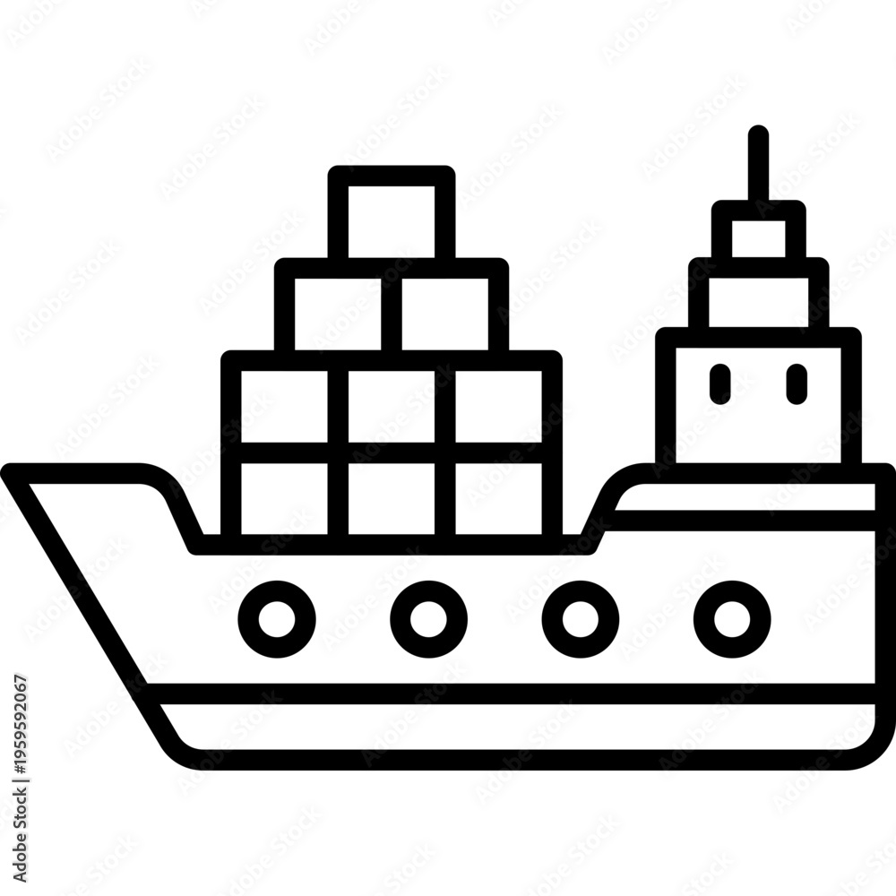 Fototapeta premium Cargo Icon