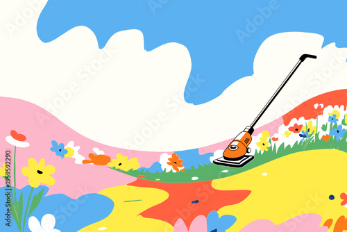 Minimalist Cordless String Trimmer in Action