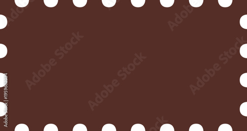 Modern minimalist ticket template with perforated edge