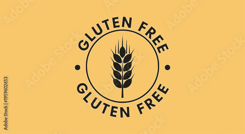 Gluten free vector icon set. No wheat or gluten symbols. Wheat grains isolated on white background. Vector illustration.

