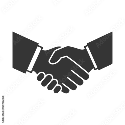 握手する手のシルエットアイコン