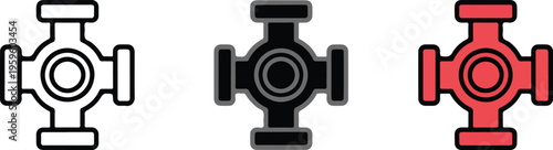 Professional Ramadan Iftar icon set featuring traditional evening meal bowls and water glass symbols in minimalist line art styles.