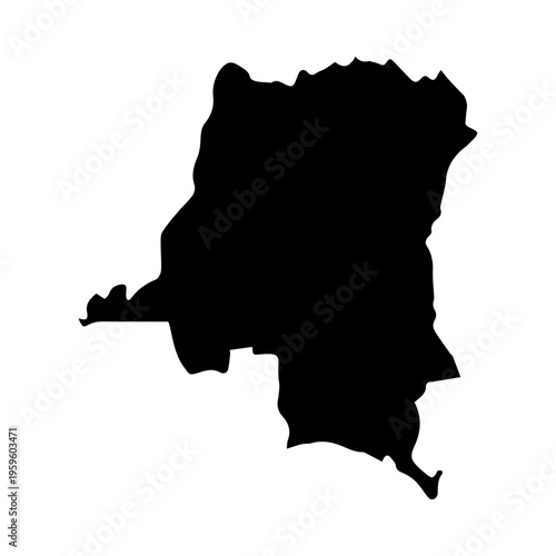 Democratic Republic of Congo Map Stock Illustrations
