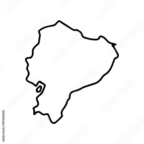 Ecuador map on a white background