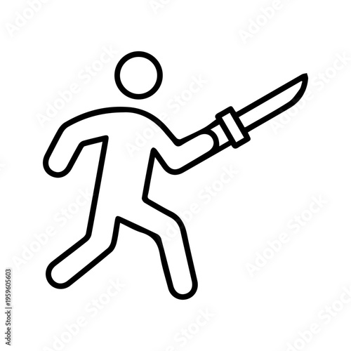 Fencing fighter icon