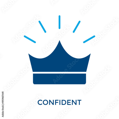 Confident Icon Dual Tone Style. Vector Illustration For Graphic Design