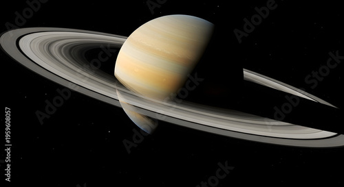 Saturn with Ring System Close-Up
