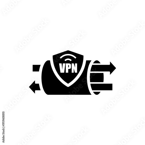 VPN Tunnel Glyph Icon