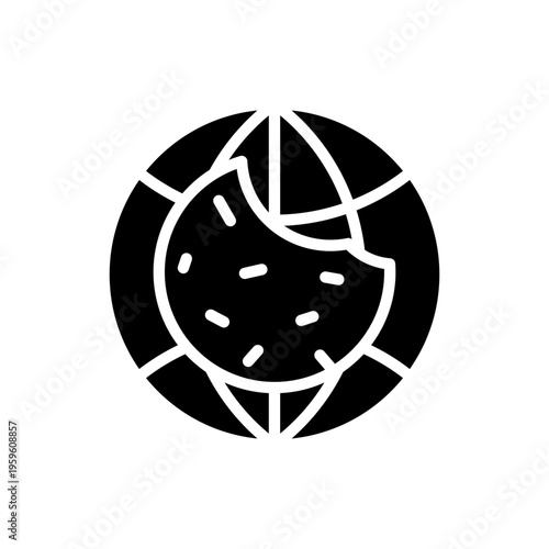 Cookie Tracking Glyph Icon