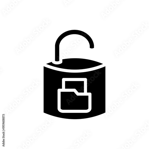 Data Unlocked Glyph Icon