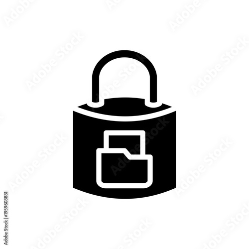 Data Locked Glyph Icon