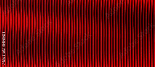 Vertical red line background with wave effect, Illustration of red and black line pattern, wavy shape, abstract style.