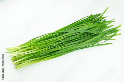 Fresh green leeks