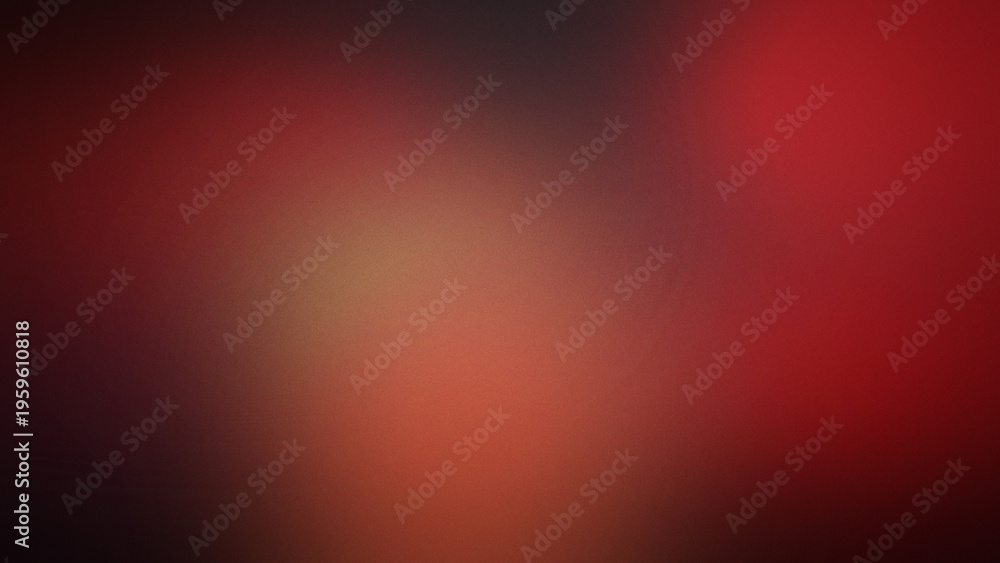 Fototapeta premium Dark red and black grainy gradient background with soft blurred light transitions and a subtle textured noise overlay for atmospheric depth
