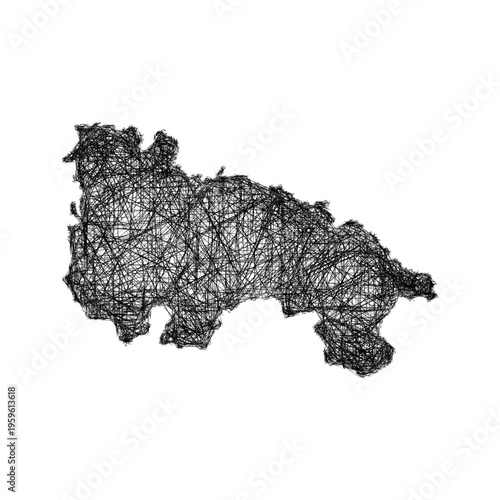 Sketch La Rioja outline map design