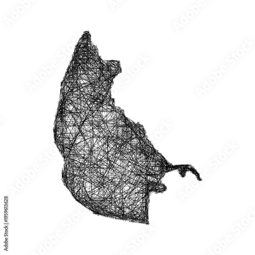 Sketch Melilla outline map design