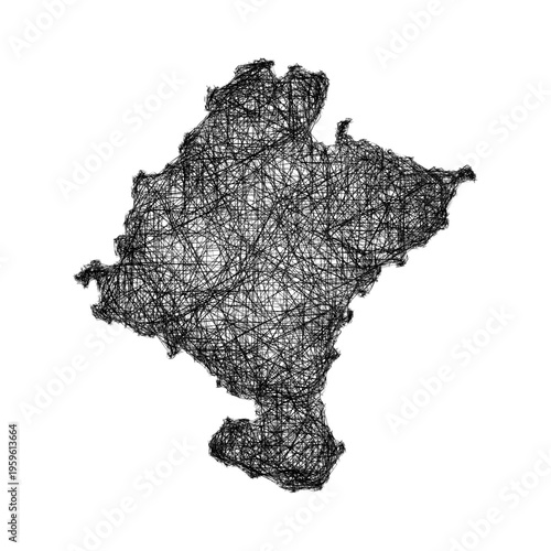 Sketch Navarre outline map design