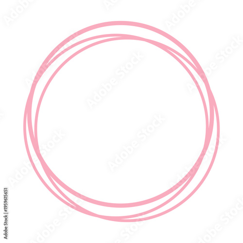 A minimalist pink circle design vector graphic with a simple and modern aesthetic