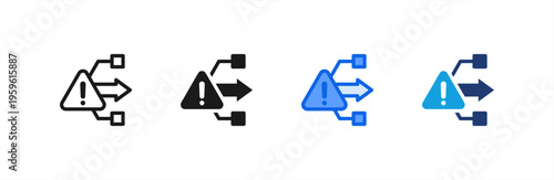 Prediction Future Analysis icon multiple style collection. Vector illustration.