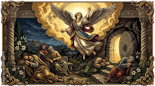 Angel Announcing Resurrection of Christ from Tomb.