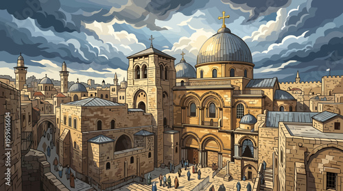 Historic Church of the Holy Sepulchre Jerusalem.