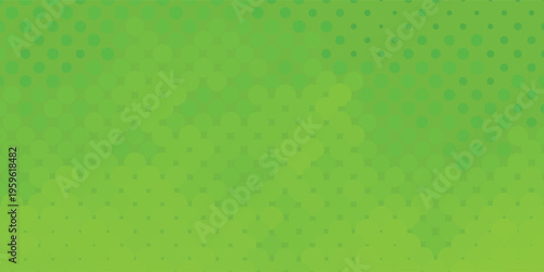 Abstract background with radiant vibrant green halftone dot patterns.