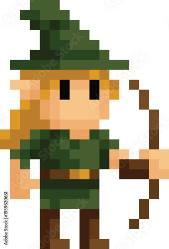 Elf archer fantasy cartoon ...