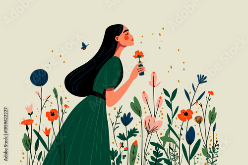 Spring Allergy Relief in Blooming Garden