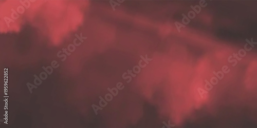 Realistic red smoke or haze, overlay effect on a transparent background. Hot fire and flame, magic fog, vapor on floor. Abstract vector illustration