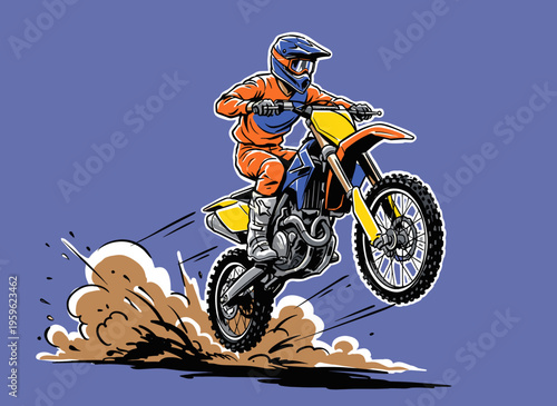 Build for speed. Motorbike print design for t shirt print, poster, sticker, background and other uses. Legend race. Road speed graphic print. Extreme 