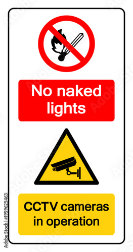 No Naked Lights Symbol Sign, Vector Illustration, Isolate On White Background Label.EPS10