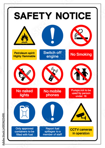 Safety Notice Symbol Sign, Vector Illustration, Isolate On White Background Label. EPS10
