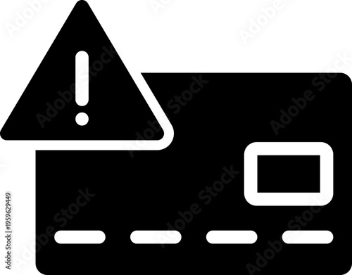 Payment Failed Alert Glyph Icon