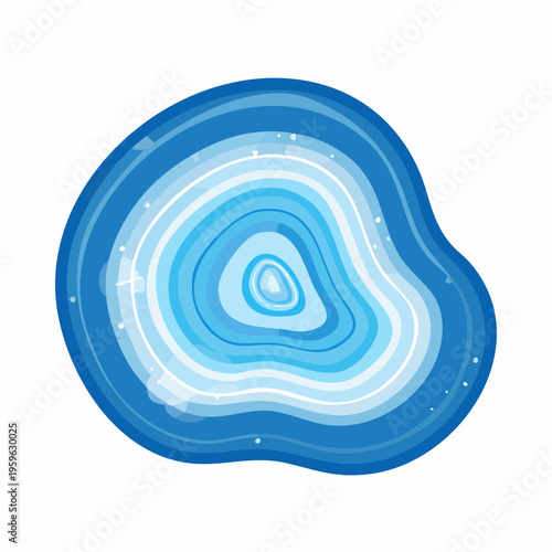 Abstraktes Achat-Muster blauer Edelstein Vektor