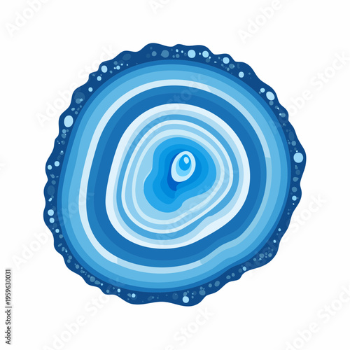 Abstraktes Achat-Muster blauer Edelstein Vektor