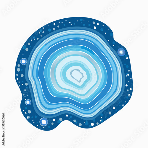 Abstraktes Achat-Muster blauer Edelstein Vektor