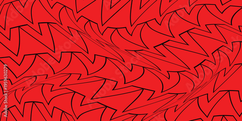 simple black outline v style wave pattern art for banner poster background.