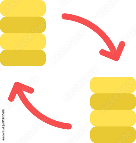 Money Transfer Flat Icon