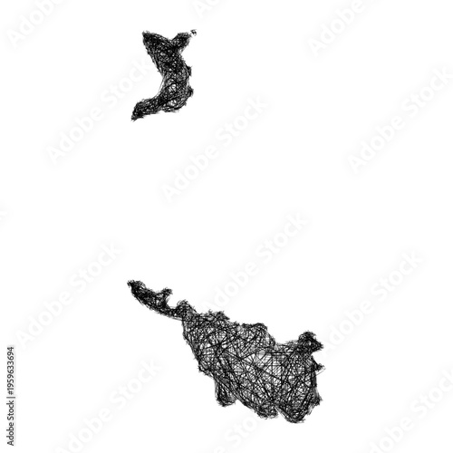 Sketch Bremen outline map design