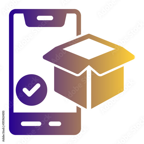 Minimum Viable Product Prototype icon from the Digital Business icon collection (Glyph Gradient Style)