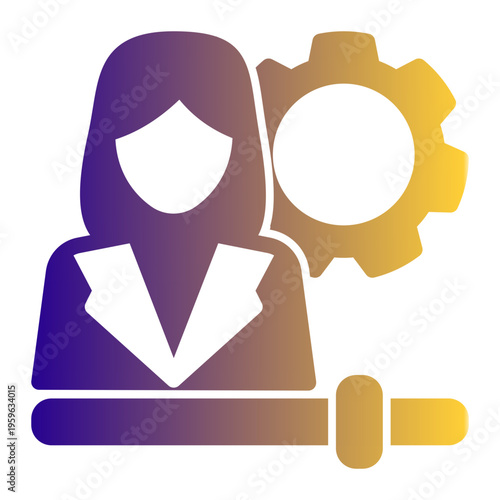 User Preference Customization Profile icon from the Digital Business icon collection (Glyph Gradient Style)