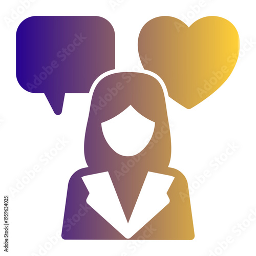 User Interaction Retention Strategy icon from the Digital Business icon collection (Glyph Gradient Style)