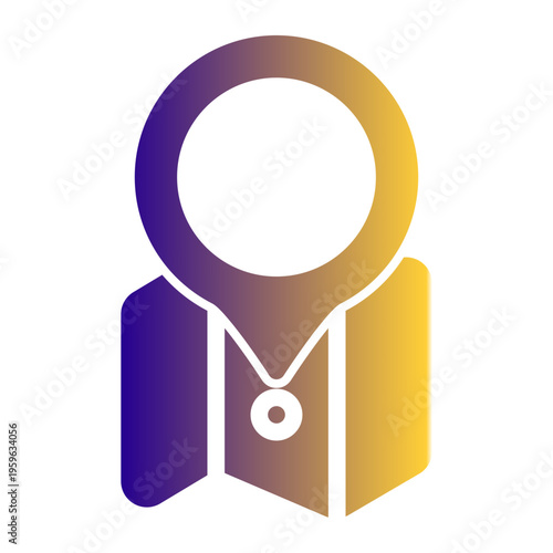 Intensity Density Data Map icon from the Digital Business icon collection (Glyph Gradient Style)