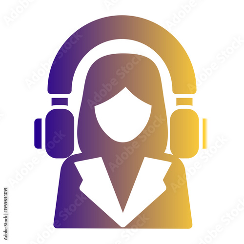 Customer Relationship Management Automation icon from the Digital Business icon collection (Glyph Gradient Style)