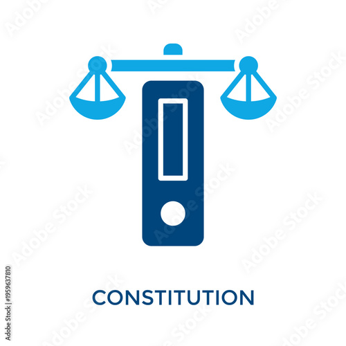 Constitution Icon Dual Tone Style. Vector Illustration For Graphic Design