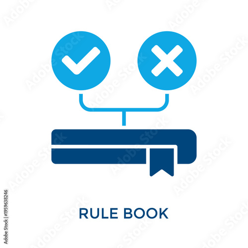 Rule Book Icon Dual Tone Style. Vector Illustration For Graphic Design