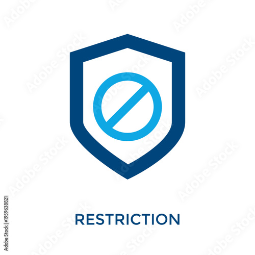 Restriction Icon Dual Tone Style. Vector Illustration For Graphic Design