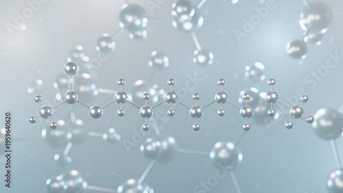 Tableau sur toile octyl acetate molecular structure, 3d model molecule, ester structural chemical